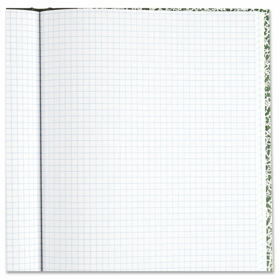 National Lab Notebook, Quadrille Rule (5 sq/in), Green Marble Cover, (96) 10.13 x 7.88 Sheets