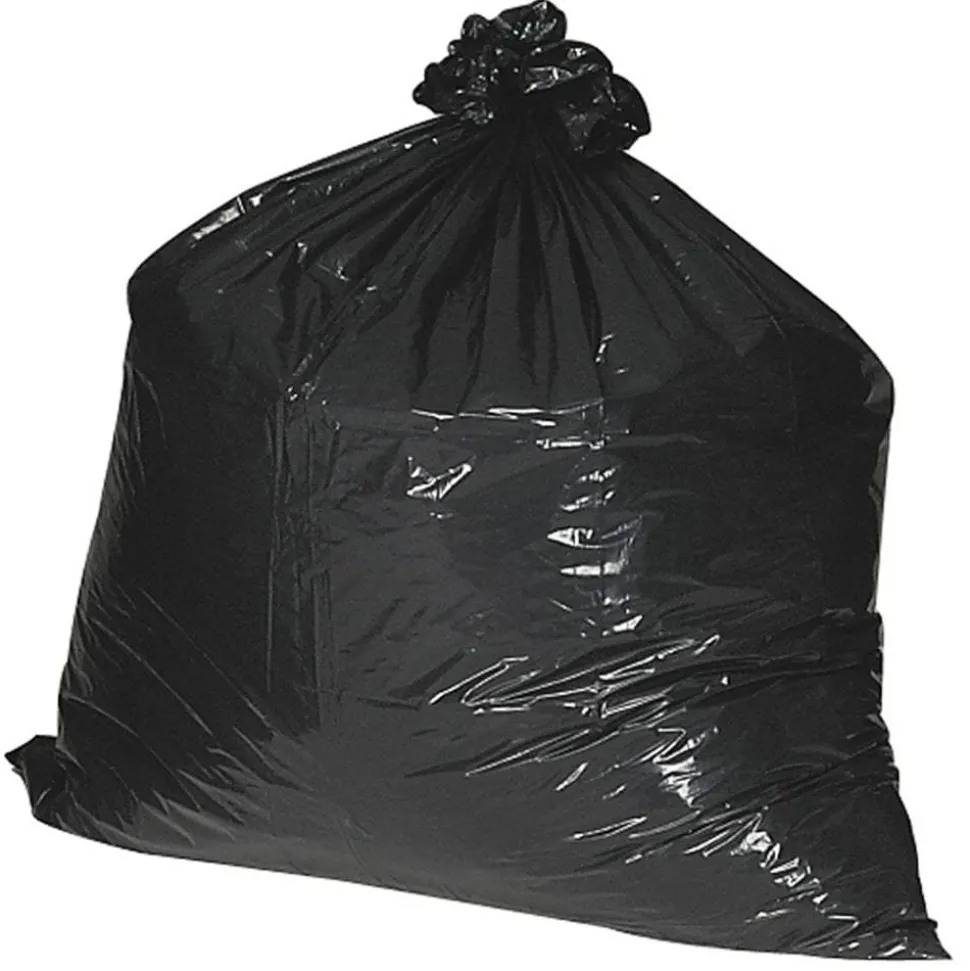 Nature Saver 1.25 mil Can Liners, 40 45 Gallons, 40" x 46", 75% Recycled, Black, Box Of 100