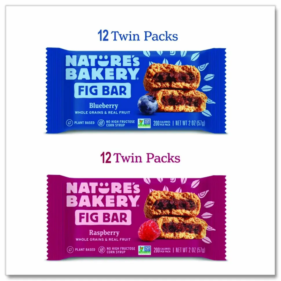 Nature's Bakery Fig Bars Variety Pack, 2 oz Twin Pack, 24 Twin Packs/Box