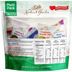 Nature's Garden Healthy Trail Mix Snack Packs, Assorted Flavors, 1.2 oz Pouch, 24/Bag, 2 Bags/Carton