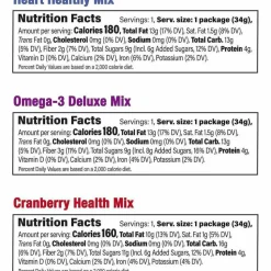 Nature's Garden Healthy Trail Mix Snack Packs, 1.2 oz Pouch, 50 Pouches/Carton