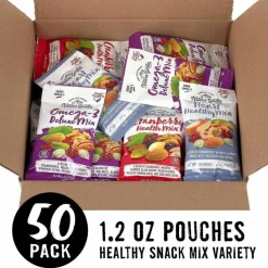 Nature's Garden Healthy Trail Mix Snack Packs, 1.2 oz Pouch, 50 Pouches/Carton