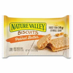 Nature Valley Biscuits, Peanut Butter, 1.35 oz Packet, 16/Box