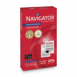 Navigator Premium Multipurpose Copy Paper, 97 Bright, 20 lb Bond Weight, 8.5 x 14, White, 500 Sheets/Ream, 10 Reams/Carton