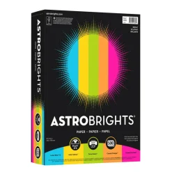 Neenah Astrobrights Bright Color Copy Paper, 1 Ream, Bright Assortment, Letter (8.5