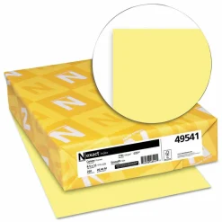 Neenah Exact Index Card Stock, 8 1/2" x 11", 110 Lb., Canary, Pack Of 250 Sheets
