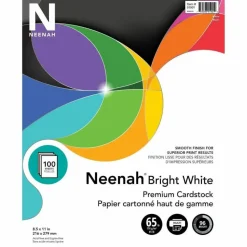 Neenah Multi-Purpose Card Stock, Bright White, Letter (8.5