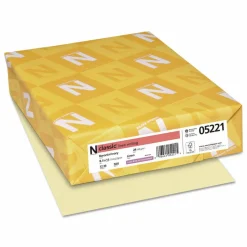 Neenah Paper CLASSIC Linen Stationery, 24 lb Bond Weight, 8.5 x 11, Baronial Ivory, 500/Ream