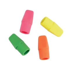 Neon Eraser Caps, Assorted Colors, Pack Of 12