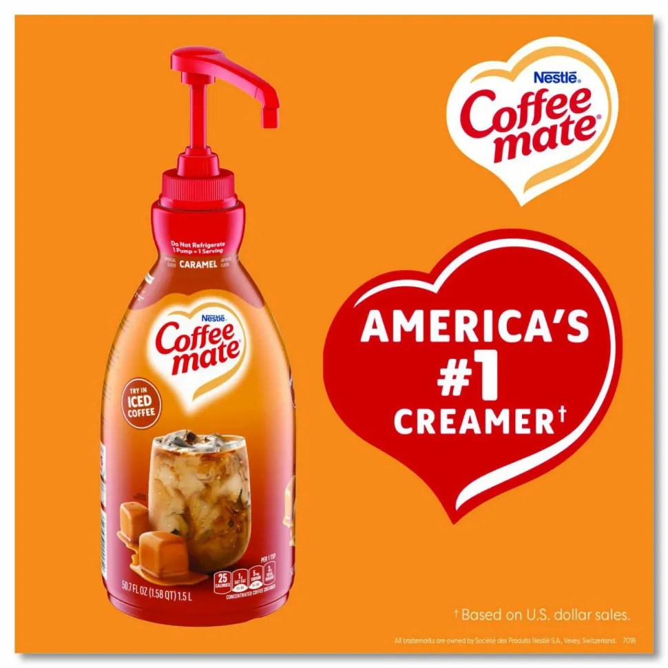 Nestle Professional Solutions Caramel Liquid Concentrate Coffee Creamer - Pump Bottle
