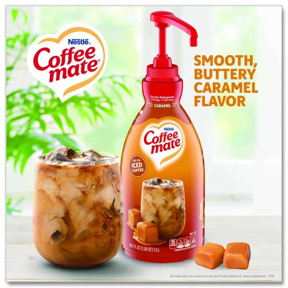 Nestle Professional Solutions Caramel Liquid Concentrate Coffee Creamer - Pump Bottle