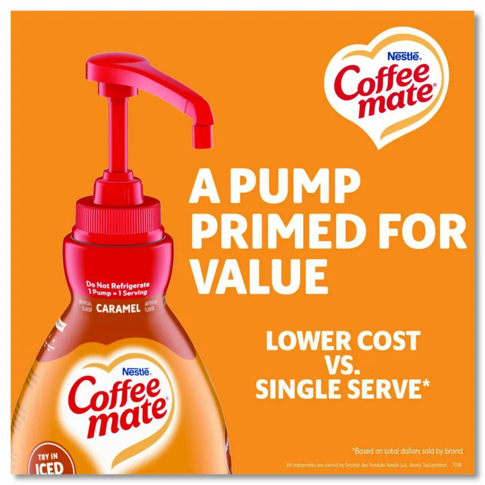 Nestle Professional Solutions Caramel Liquid Concentrate Coffee Creamer - Pump Bottle