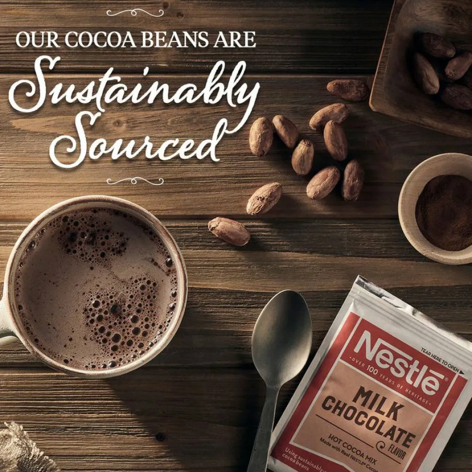 Nestlé Hot Cocoa Mix, Milk Chocolate, 0.71 oz Packet, 60 Packets/Box