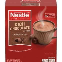 Nestlé Hot Cocoa Mix, Rich Chocolate, 0.71 oz Packets, 50/Box