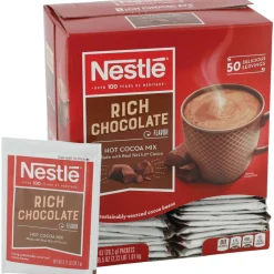 Nestlé Hot Cocoa Mix, Rich Chocolate, 0.71 oz Packets, 50/Box