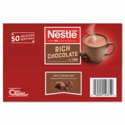 Nestlé Hot Cocoa Mix, Rich Chocolate, 0.71 oz Packets, 50/Box, 6 Box/Carton
