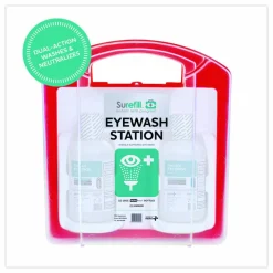 NeutraFlush Emergency Eyewash Station 75 Series, 16 oz Bottle, 2 Bottles/Station, 4 Stations/Carton