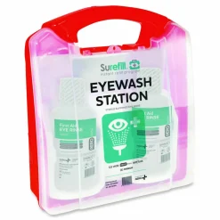 NeutraFlush Emergency Eyewash Station 75 Series, 16 oz Bottle, 2 Bottles/Station, 4 Stations/Carton