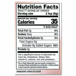 N'Joy Pure Sugar Cane, 20 oz Canister, 3/Pack