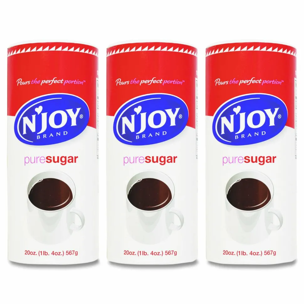 N'Joy Pure Sugar Cane, 20 oz Canister, 3/Pack