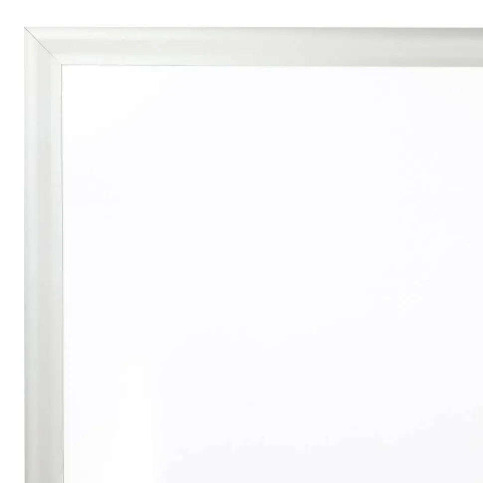 Non-Magnetic Melamine Dry-Erase Whiteboard With Marker, 36" x 48", Aluminum Frame With Silver Finish