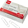 Non-Skid Paper Clips, Jumbo, Silver, Pack Of 10 Boxes, 100 Clips Per Box, 1,000 Total