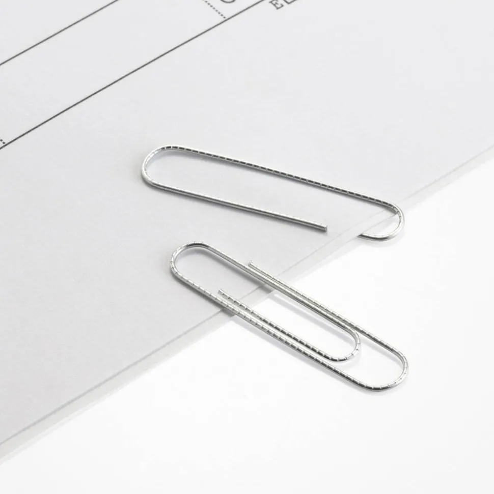 Non-Skid Paper Clips, Jumbo, Silver, Pack Of 10 Boxes, 100 Clips Per Box, 1,000 Total