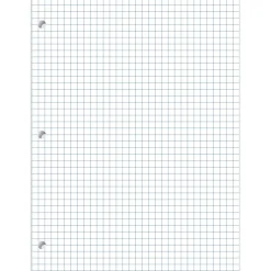 Notebook Filler Paper, 8" x 10-1/2", Quadrille Ruled, White, Pack Of 400 Sheets