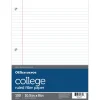 Notebook Filler Paper, College-Ruled, 8" x 10 1/2", White, Pack Of 150 Sheets