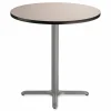 NPS Cafe Table, 36" Diameter x 36h, Round Top/X-Base, Gray Nebula Top, Gray Base