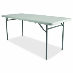 NPS Comfort Max Fold-in-Half Table, Rectangular, 96w x 30d x 29.25h, Speckled Gray Top, Gray Base/Legs