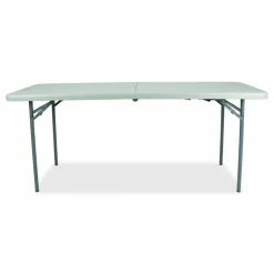 NPS Comfort Max Fold-in-Half Table, Rectangular, 96w x 30d x 29.25h, Speckled Gray Top, Gray Base/Legs