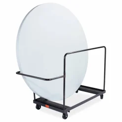 NPS Folding Table Dolly for Round Tables, 660 lb Capacity, 40.5 x 28 x 61.5, Brown