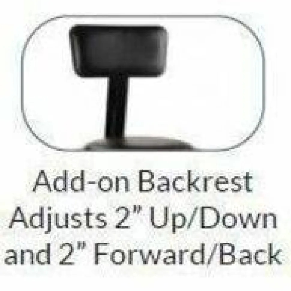 NPS 6400 Series Height Adjustable Heavy Duty Vinyl Steel Stool with Backrest, Supports 300 lb, 19" to 27" Seat Height, Black