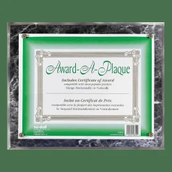 Nu-Dell Award-A-Plaque, 13" x 10 1/2", Black Marble