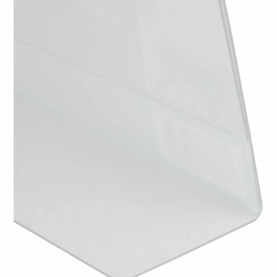 NuDell Clear Plastic Slanted L-Shaped Countertop Sign Holder, Side-Load, Horizontal/Vertical Orientation, 4 x 6 Insert