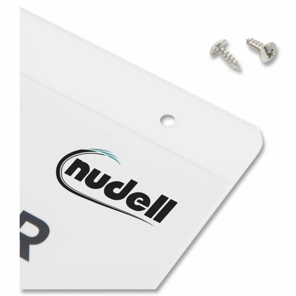 NuDell Clear Plastic Vertical-Orientation Wall Sign Holder with Mounting Screws, Quick-Change Insert System, 8.5 x 11 Insert