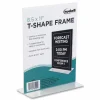 Nu-Dell Double-sided Sign Holder, 8.5"W x 11"H, Rectangular Shape, Double-sided, Self-standing, Acrylic, Clear