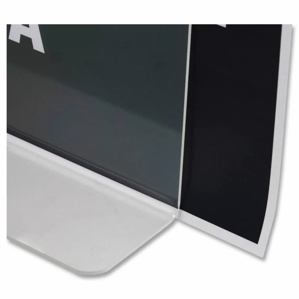 Nu-Dell Double-sided Sign Holder, 8.5"W x 11"H, Rectangular Shape, Double-sided, Self-standing, Acrylic, Clear