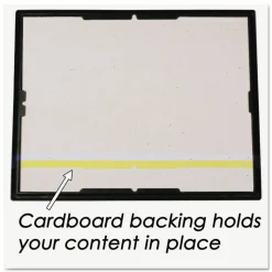 NuDell EZ Mount Document Frame with Trim Accent and Plastic Face, Plastic, 8.5 x 11 Insert, Black/Gold