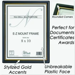 Nu-Dell EZ Mount Plastic Wall Frame - Holds 8