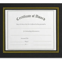 NuDell Flat Leatherette Document Frames - Holds 11"x8.50" Insert - Desktop - Horizontal, Vertical - Easel Back, Hanger - 21202