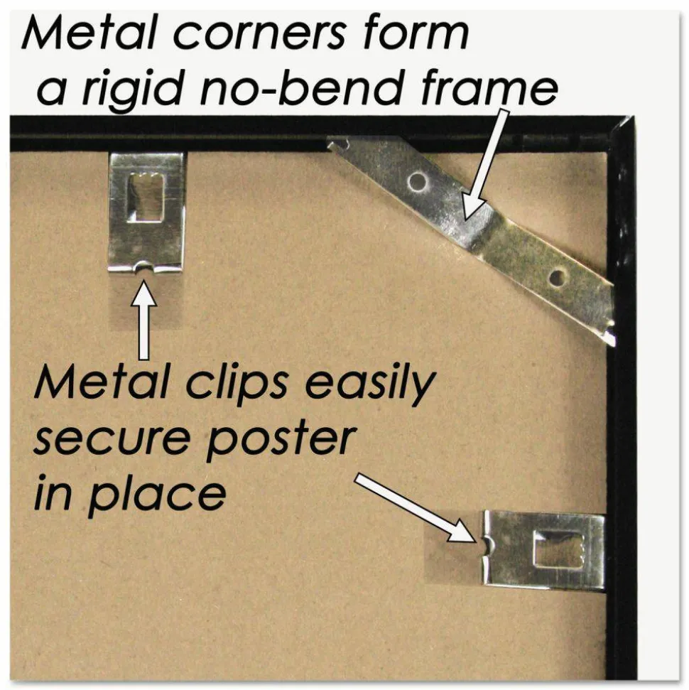 Nu-Dell Metal Poster Frame, 24" x 36", Black