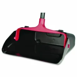 O-Cedar Commercial MaxiPlus Lobby Dustpan, 13.5 x 36, 33" Handle, Plastic, Black/Red