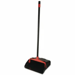 O-Cedar Commercial MaxiPlus Lobby Dustpan, 13.5 x 36, 33" Handle, Plastic, Black/Red