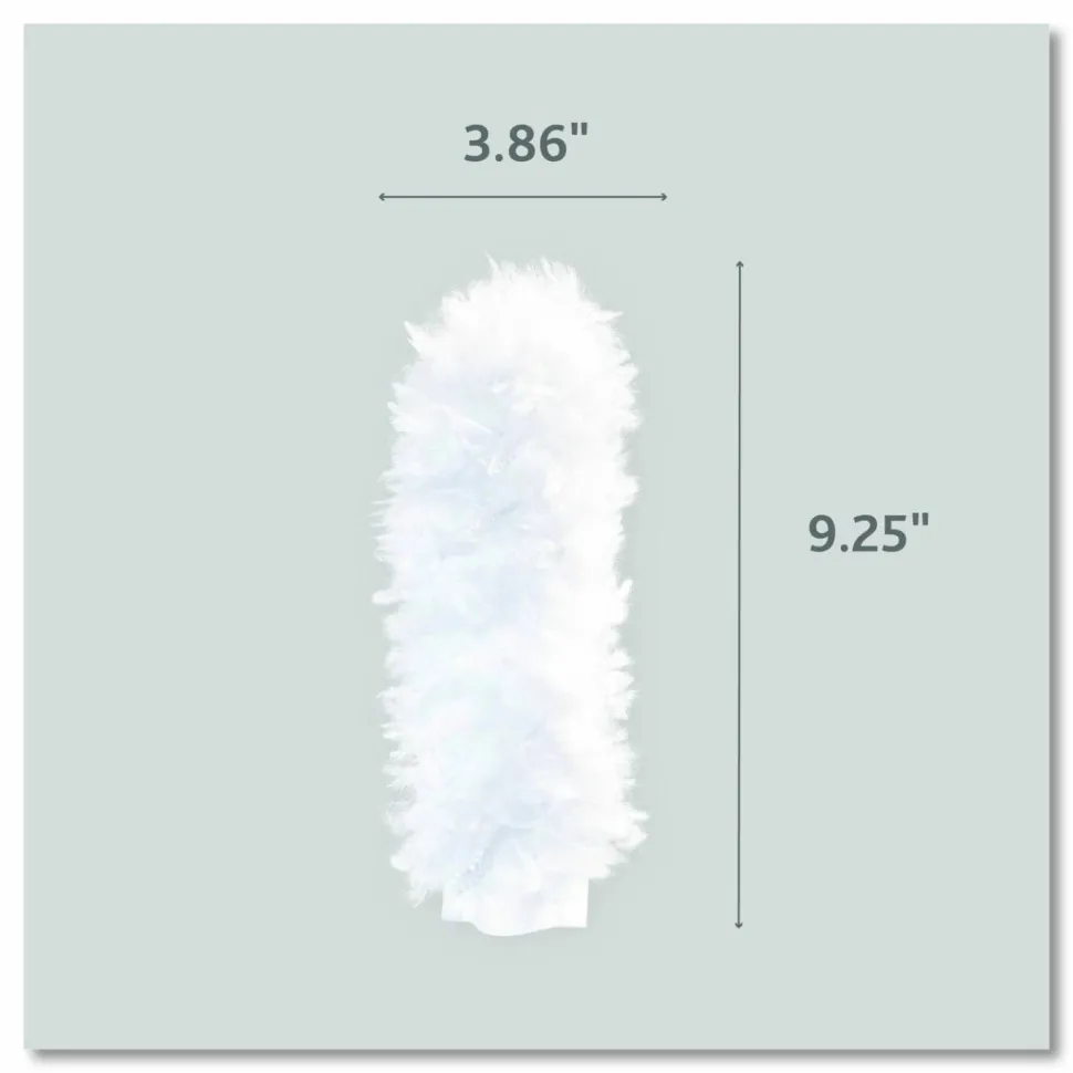 O-Cedar Flex and Catch Duster Heavy-Duty Refills, Polyester, White, 5/Pack, 4 Packs/Carton