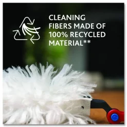 O-Cedar Flex and Catch Duster Heavy-Duty Refills, Polyester, White, 5/Pack