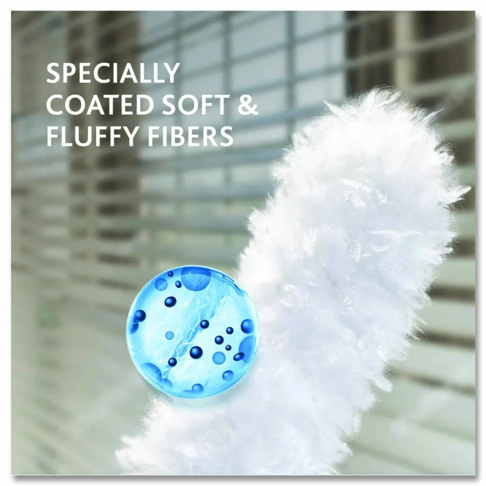 O-Cedar Flex and Catch Duster Heavy-Duty Refills, Polyester, White, 10/Pack