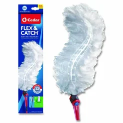 O-Cedar Flex and Catch Heavy-Duty Dusting Kit, 1 Duster Wand and 3 Refills, 6/Carton
