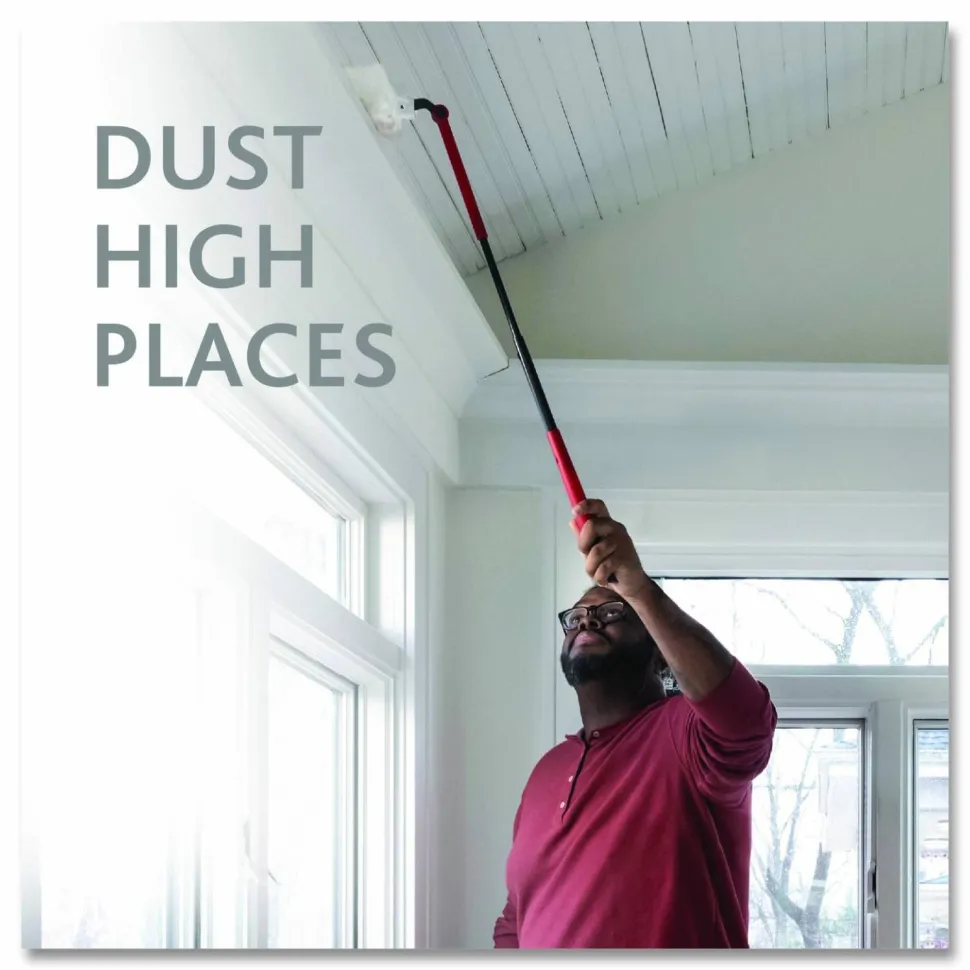 O-Cedar Flex and Catch Heavy-Duty Dusting Kit, 1 Duster Wand and 3 Refills, 6/Carton